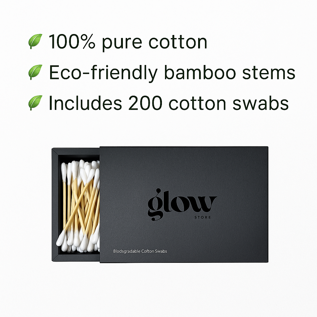 Glow Eco Cotton Swabs – 100% Pure Cotton