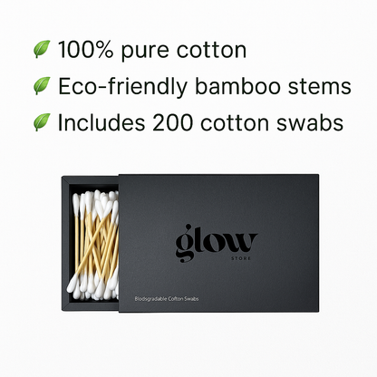 Glow Eco Cotton Swabs – 100% Pure Cotton